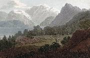 John William Edy Lake Lenongen France oil painting artist